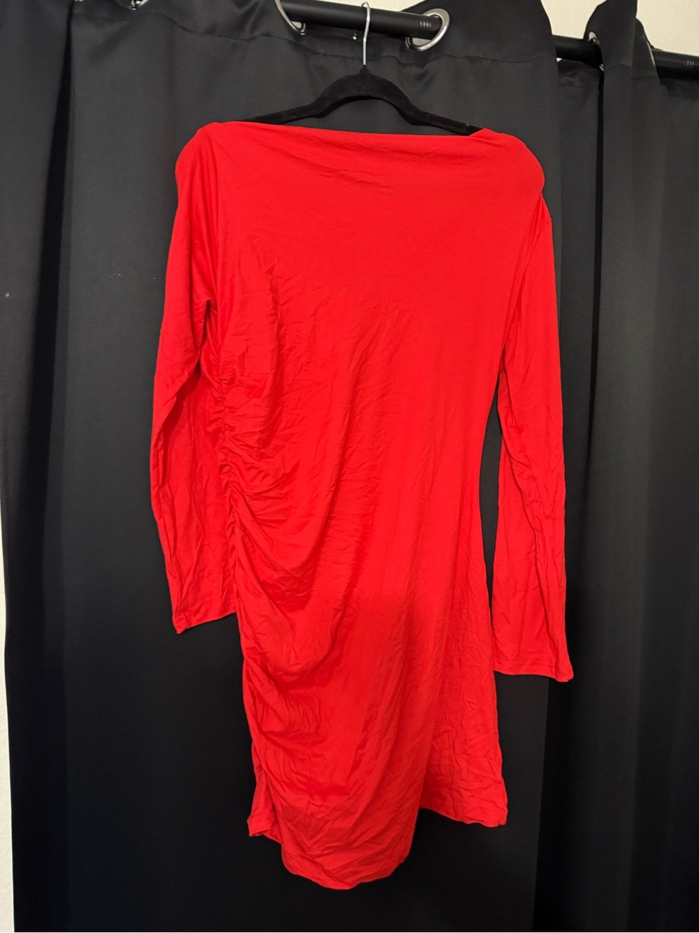 SHEIN Red Long Sleeve Dress